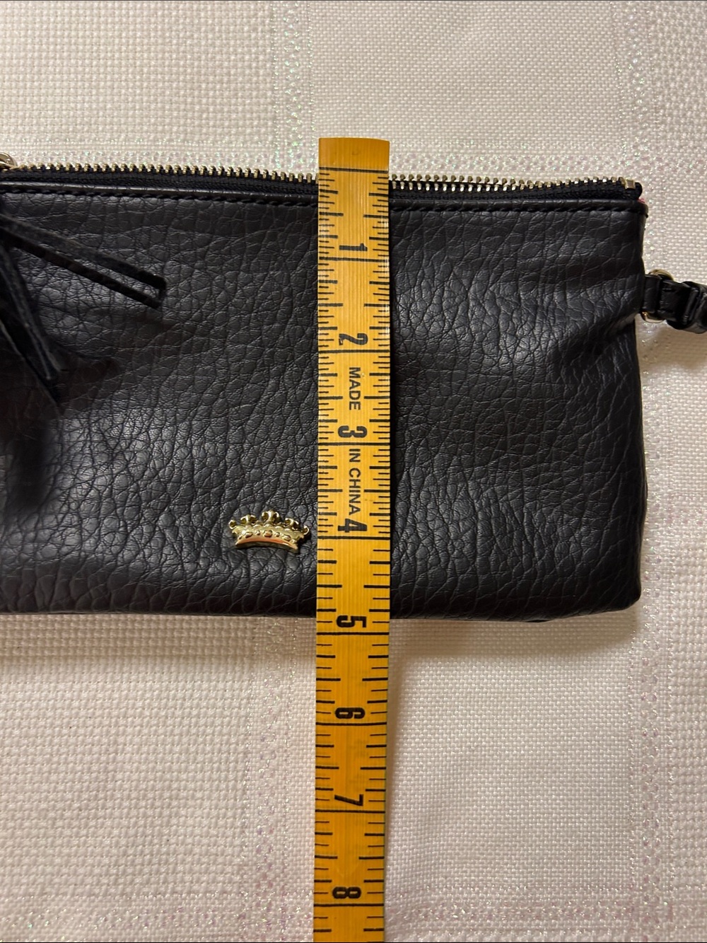 Juicy Couture Black Leather Tassel Wristlet image 5